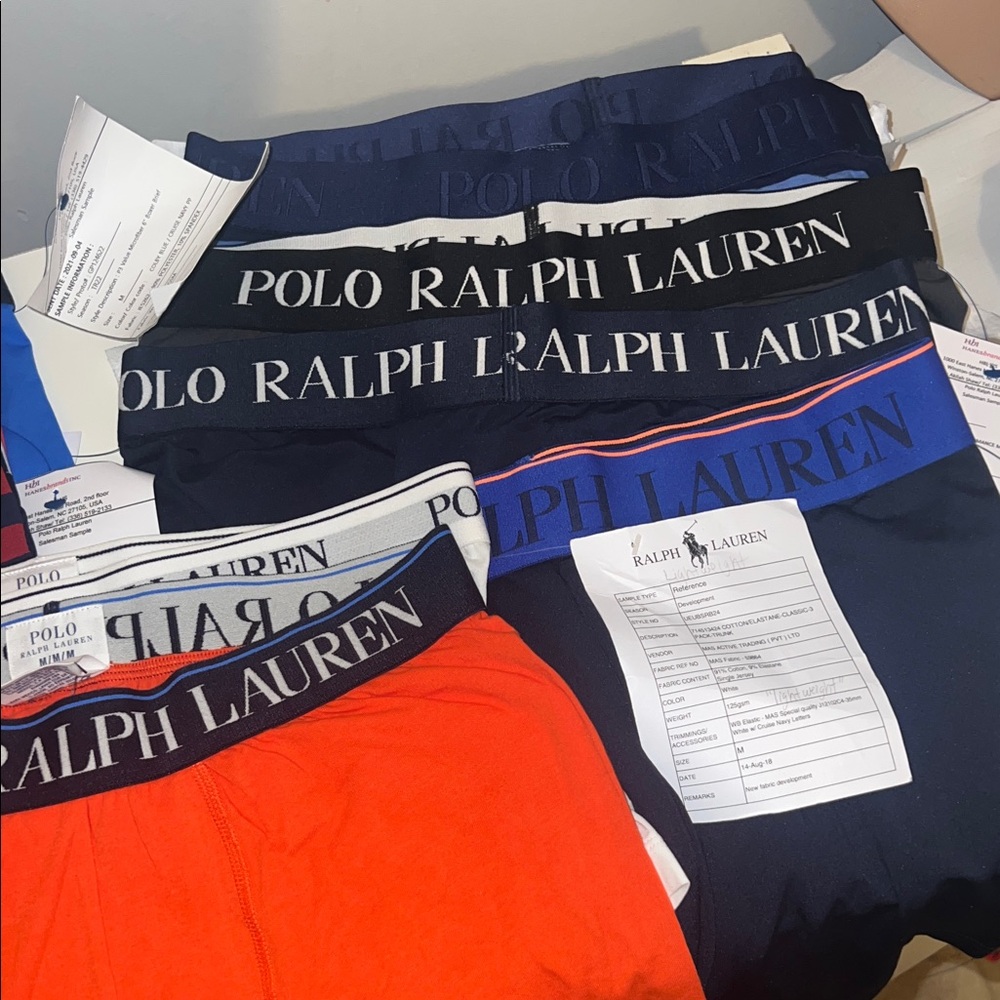 Polo Ralph Lauren Boxer Briefs - Vibrant Orange, Classic Blue, Sleek Black - Picture 4 of 4